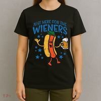 Just Here For The Wieners Hotdog Funny Oktoberfest T-Shirt thumb 4