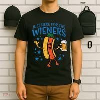 Just Here For The Wieners Hotdog Funny Oktoberfest T-Shirt thumb 6