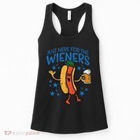 Just Here For The Wieners Hotdog Funny Oktoberfest Women's Tank Top thumb 0