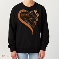 Juneteenth Heart Fists Black History Melanin Women's Sweatshirt thumb 0