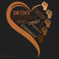 Juneteenth Heart Fists Black History Melanin Women's Sweatshirt thumb 2