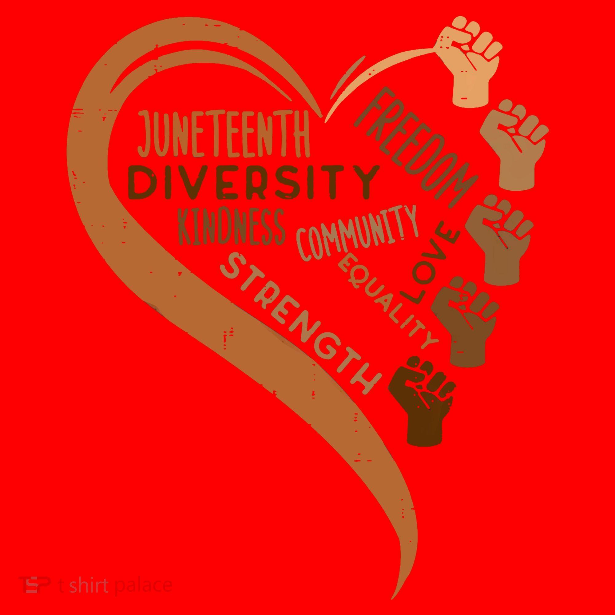 Juneteenth Heart Fists Black History Melanin Santa Hat