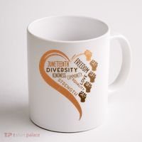 Juneteenth Heart Fists Black History Melanin Coffee Mug thumb 1