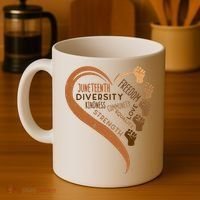 Juneteenth Heart Fists Black History Melanin Coffee Mug thumb 4