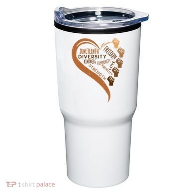 Juneteenth Heart Fists Black History Melanin Tumbler