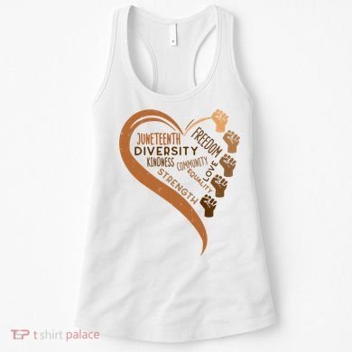 Juneteenth Heart Fists Black History Melanin Women's Tank Top
