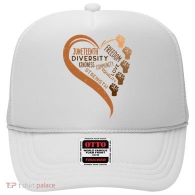 Juneteenth Heart Fists Black History Melanin Hat