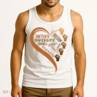 Juneteenth Heart Fists Black History Melanin Tank Top thumb 3