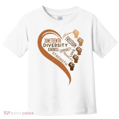 Juneteenth Heart Fists Black History Melanin Toddler T-Shirt