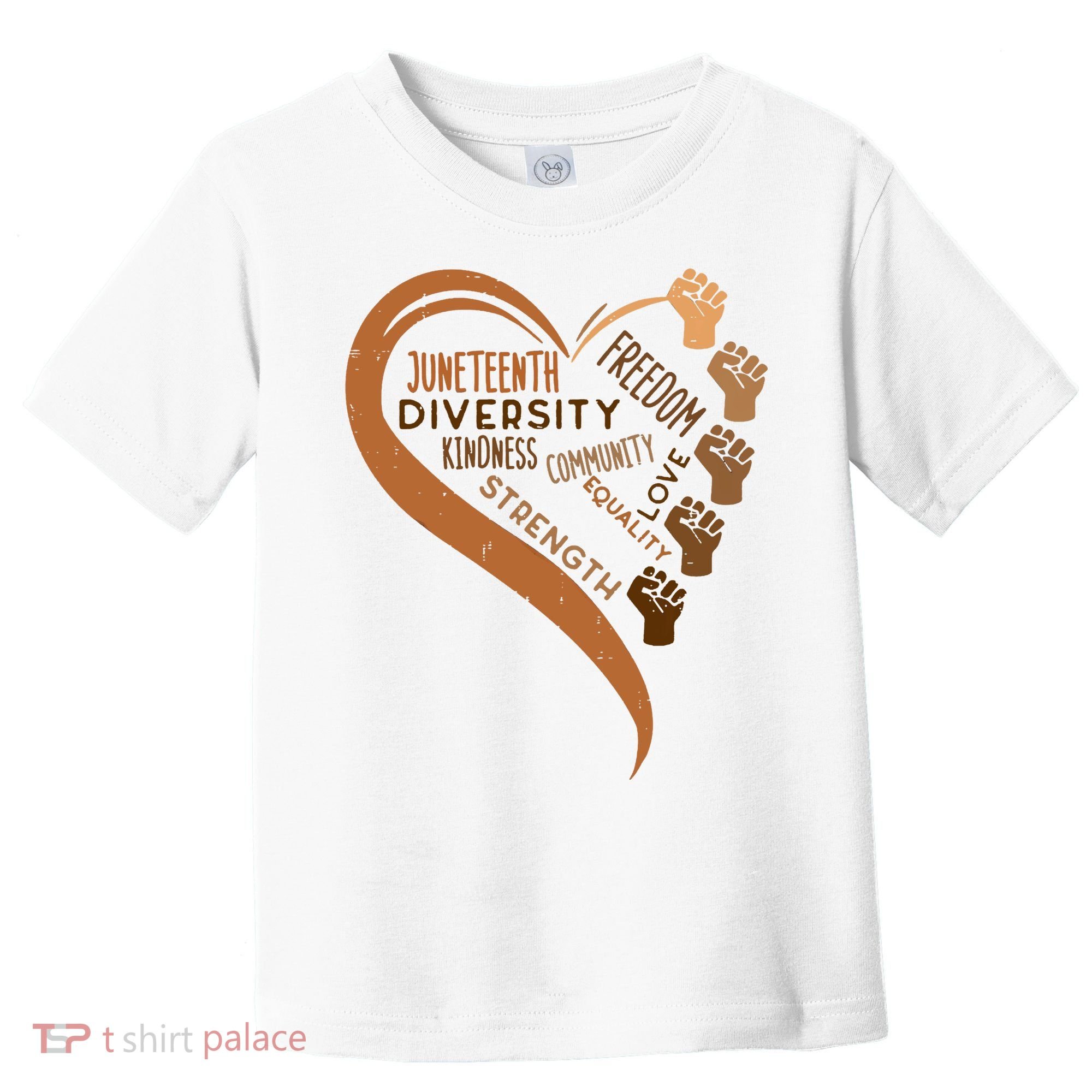 Juneteenth Heart Fists Black History Melanin Toddler T-Shirt
