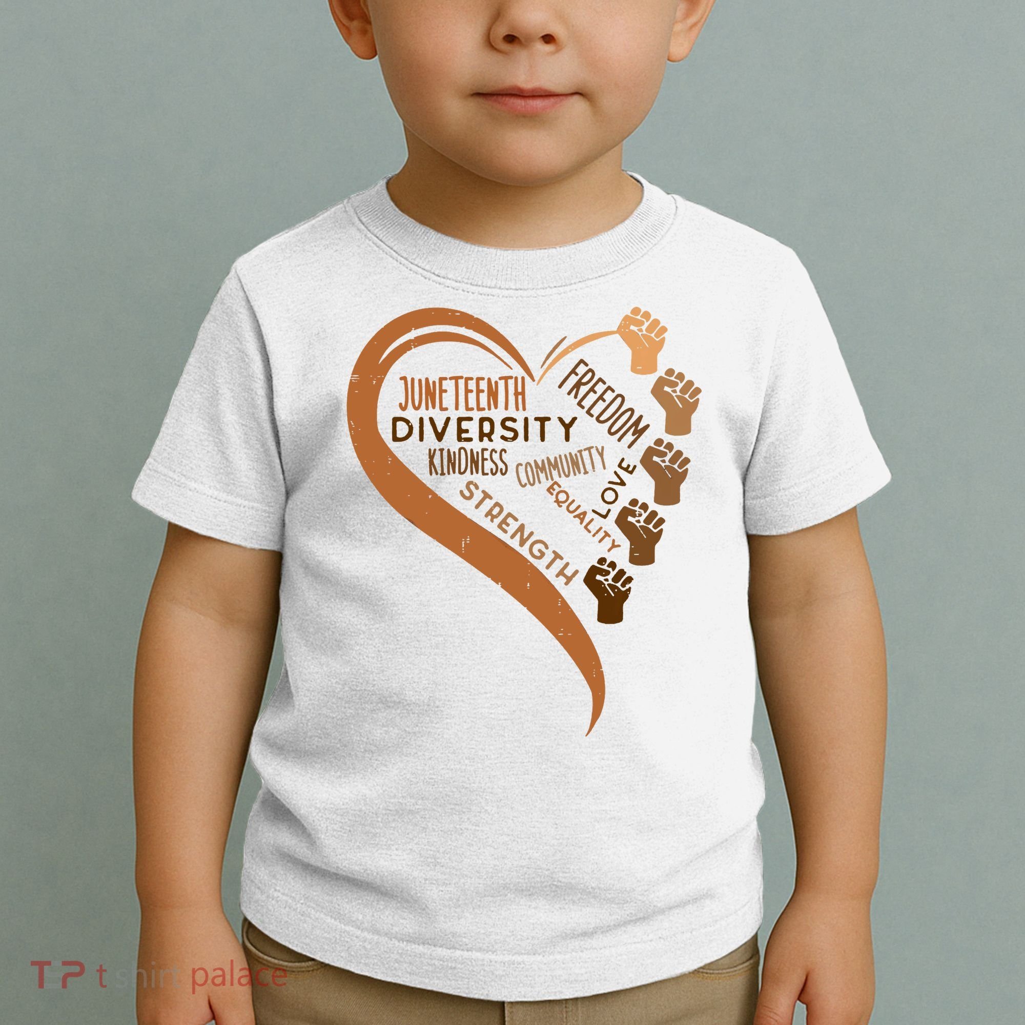 Juneteenth Heart Fists Black History Melanin Toddler T-Shirt