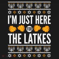  Just Here for Latkes Hebrew Jewish Happy Hanukkah Mousepad thumb 1
