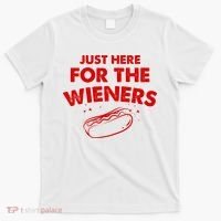Just Here For The Wieners Funny Hot Dog 4th Of July American T-Shirt thumb 0