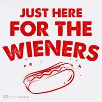 Just Here For The Wieners Funny Hot Dog 4th Of July American T-Shirt thumb 7