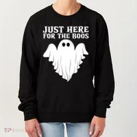 Just Here For The Boos Funny Ghost Women's Sweatshirt thumb 0