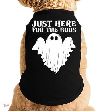 Just Here For The Boos Funny Ghost Doggie Tank