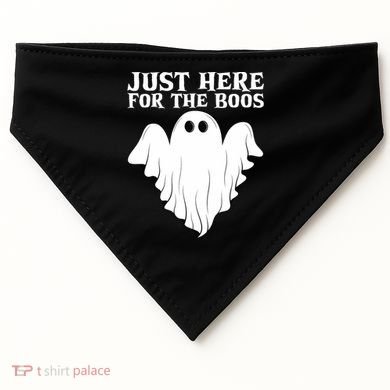 Just Here For The Boos Funny Ghost USA-Made Doggie Bandana