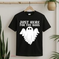 Just Here For The Boos Funny Ghost T-Shirt thumb 2