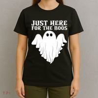 Just Here For The Boos Funny Ghost T-Shirt thumb 4