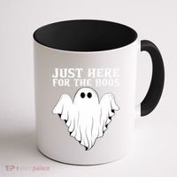 Just Here For The Boos Funny Ghost Coffee Mug thumb 1