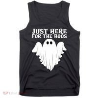 Just Here For The Boos Funny Ghost Tank Top thumb 0
