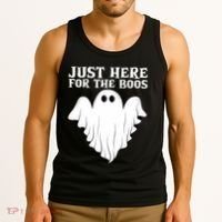 Just Here For The Boos Funny Ghost Tank Top thumb 3