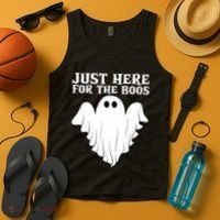 Just Here For The Boos Funny Ghost Tank Top thumb 4
