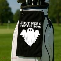 Just Here For The Boos Funny Ghost Golf Towel thumb 2