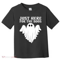 Just Here For The Boos Funny Ghost Toddler T-Shirt thumb 0