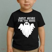 Just Here For The Boos Funny Ghost Toddler T-Shirt thumb 2
