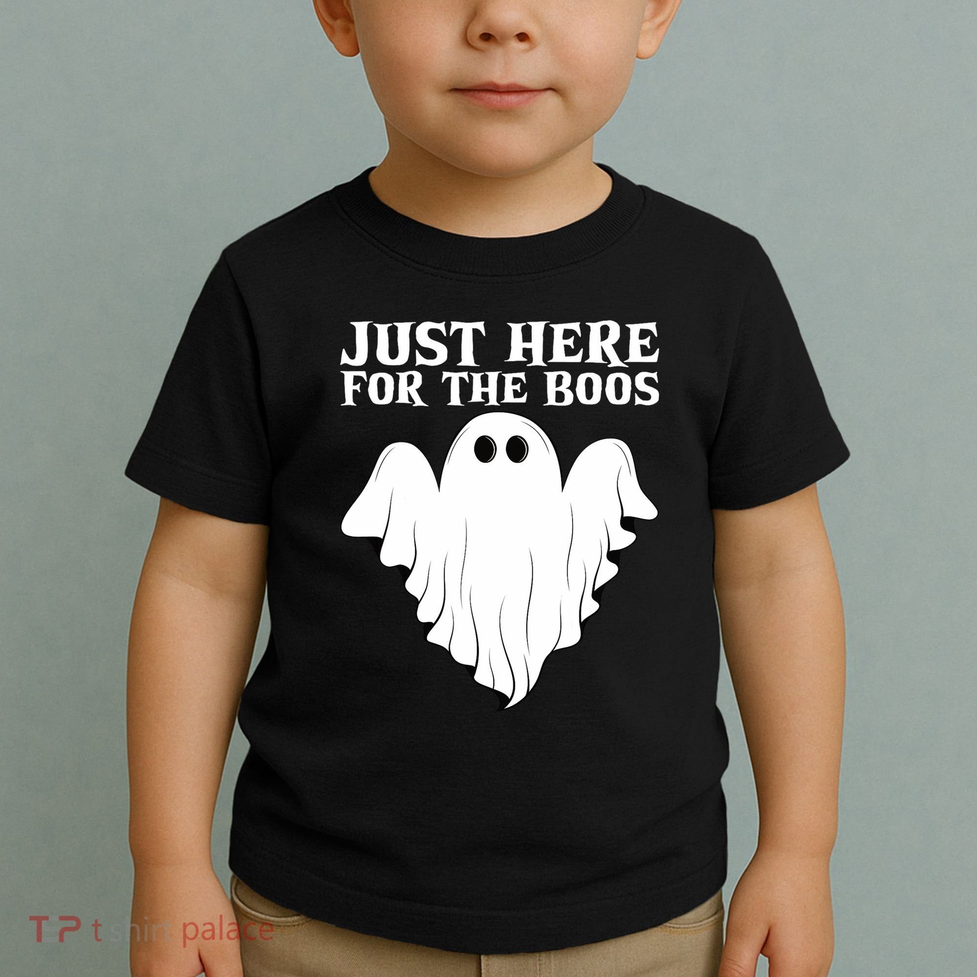 Just Here For The Boos Funny Ghost Toddler T-Shirt