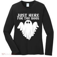 Just Here For The Boos Funny Ghost Women's Long Sleeve Shirt thumb 0