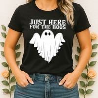 Just Here For The Boos Funny Ghost Women's T-Shirt thumb 2