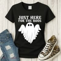 Just Here For The Boos Funny Ghost Women's T-Shirt thumb 3