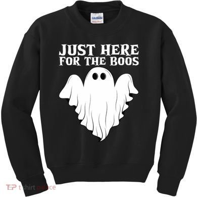 Just Here For The Boos Funny Ghost Kids Sweatshirt