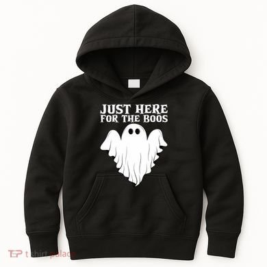 Just Here For The Boos Funny Ghost Kids Hoodie