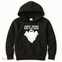 Just Here For The Boos Funny Ghost Kids Hoodie thumb 0