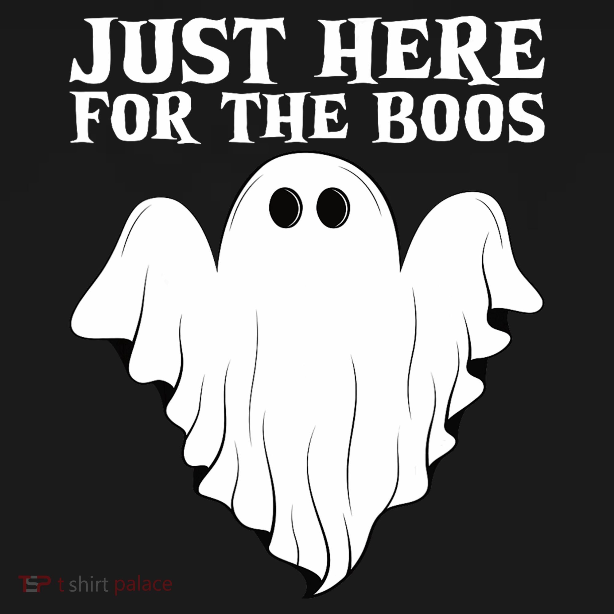 Just Here For The Boos Funny Ghost Kids Long Sleeve Shirt