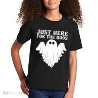 Just Here For The Boos Funny Ghost Kids T-Shirt thumb 2