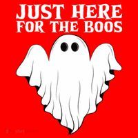 Just Here For The Boos Funny Ghost Santa Hat thumb 1