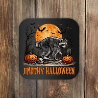 Jimothy Halloween Funny Viral Raccoon Coaster thumb 0
