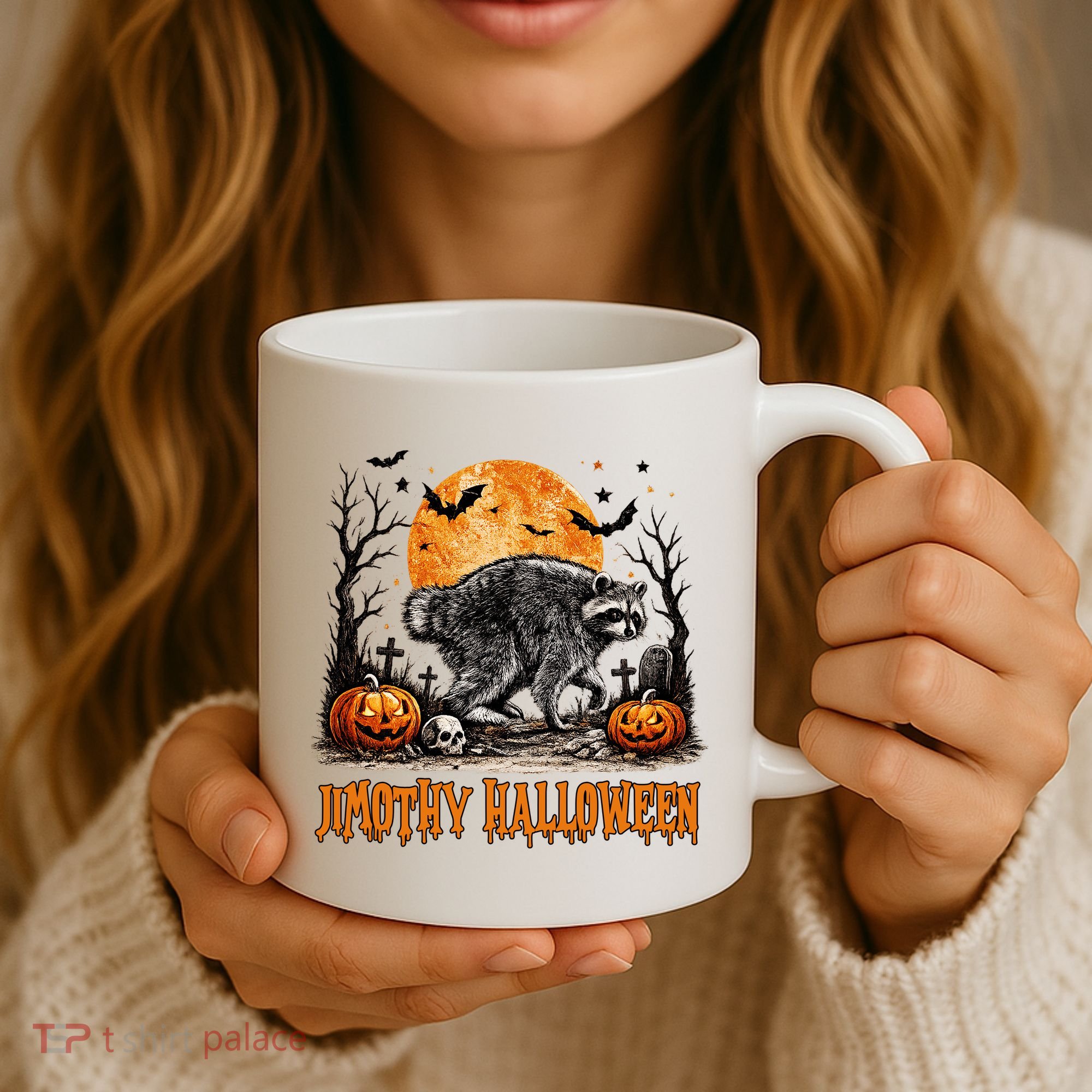Jimothy Halloween Funny Viral Raccoon Coffee Mug