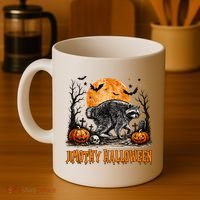 Jimothy Halloween Funny Viral Raccoon Coffee Mug thumb 4