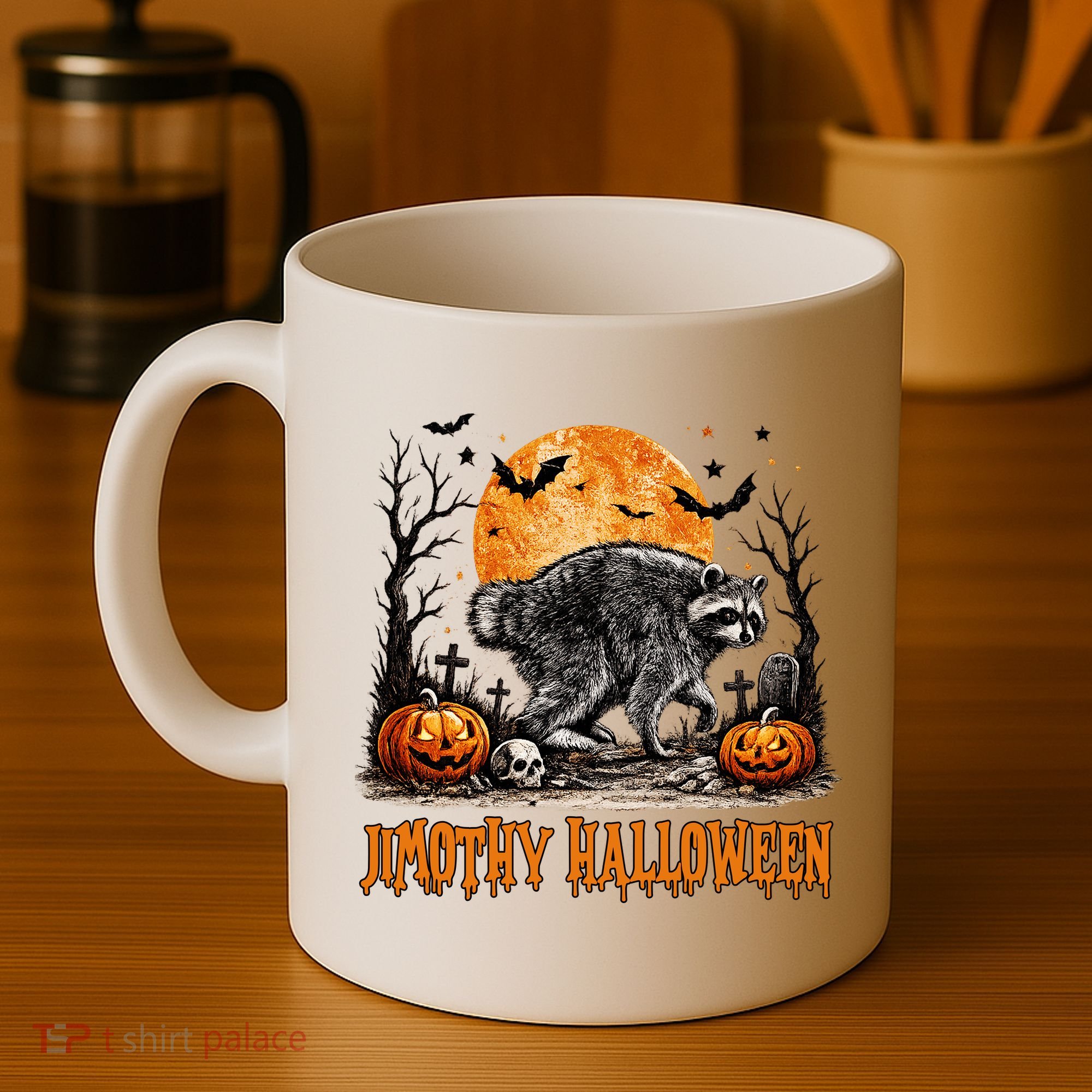 Jimothy Halloween Funny Viral Raccoon Coffee Mug