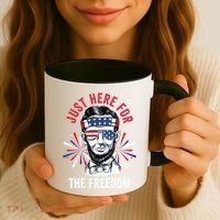Just Here For The Freedom Fireworks Director Lincoln Gift Coffee Mug thumb 3