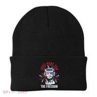 Just Here For The Freedom Fireworks Director Lincoln Gift Beanie thumb 0