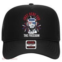 Just Here For The Freedom Fireworks Director Lincoln Gift Hat thumb 0
