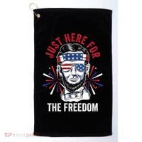 Just Here For The Freedom Fireworks Director Lincoln Gift Golf Towel thumb 0
