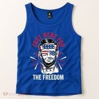 Just Here For The Freedom Fireworks Director Lincoln Gift Tank Top thumb 2