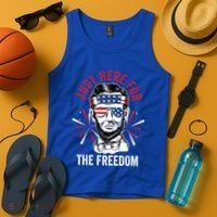 Just Here For The Freedom Fireworks Director Lincoln Gift Tank Top thumb 4